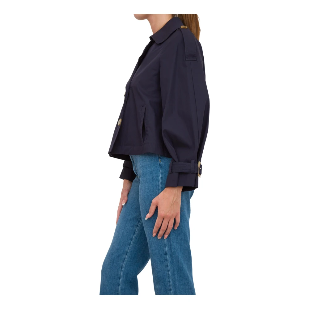Marella Stijlvolle Trenchcoat voor Vrouwen Blue Dames