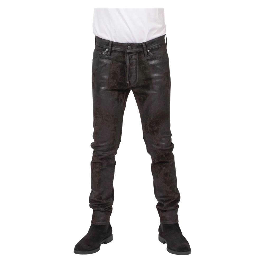 Dsquared2 Men's Brown Cool Guy Jeans - Slim-Fit Trousers - Xl - Trousers