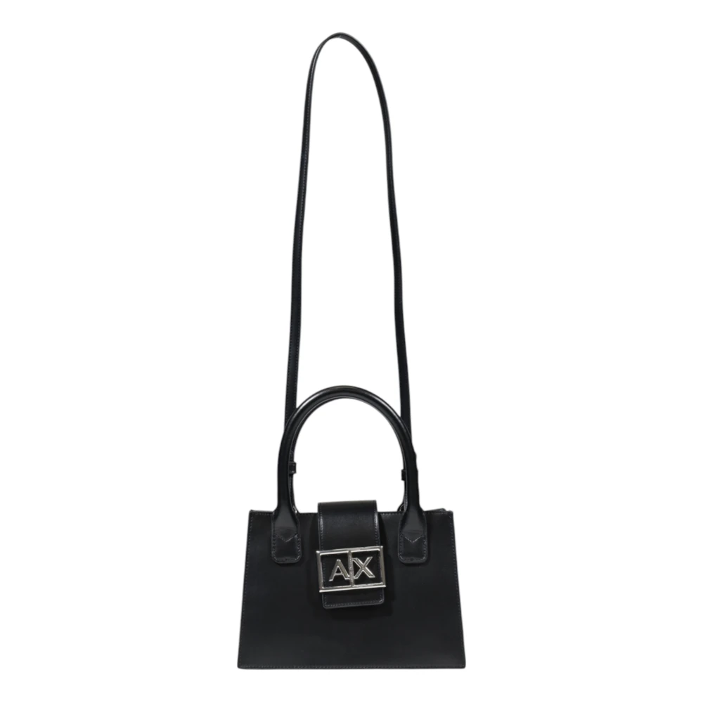 Armani Exchange Vrouw Zwart Tassen Dames, One Size, Polyester, Stijlvolle Dames Schoudertas