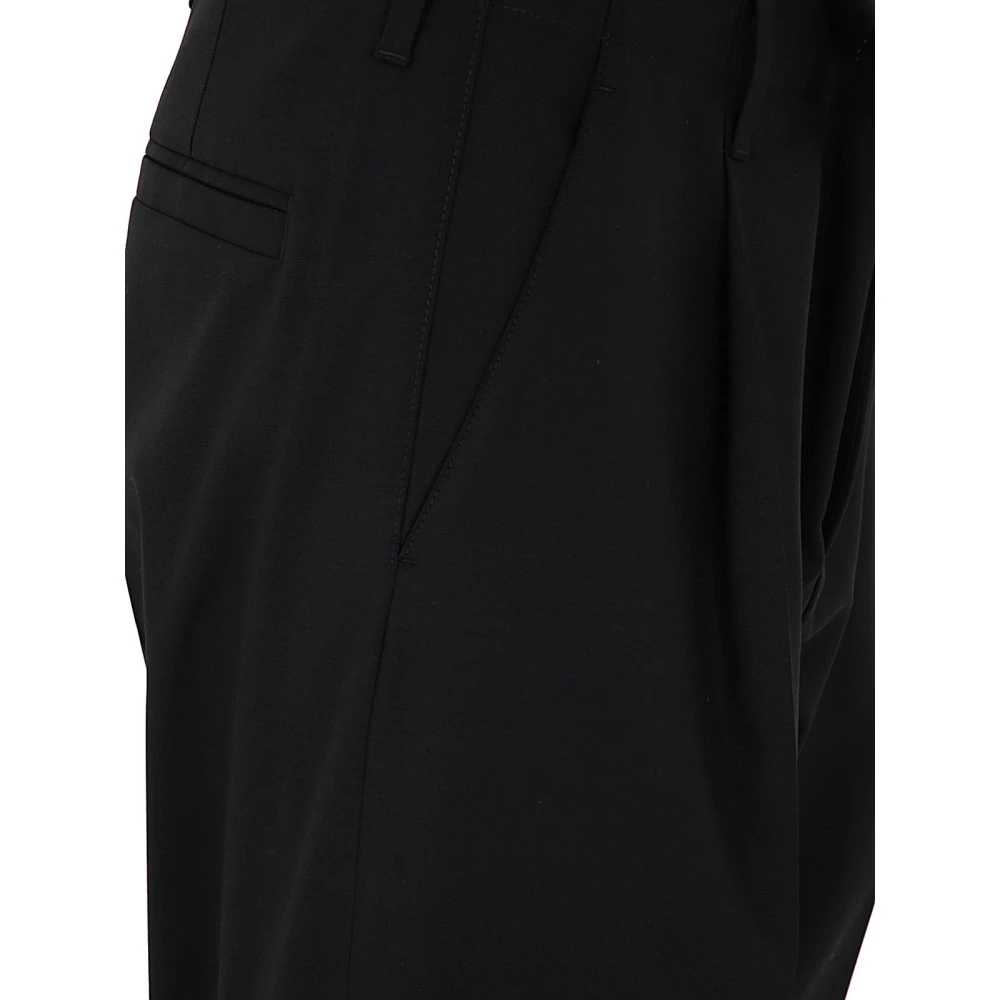 Versace Formele Broek Losse Pasvorm Black Heren