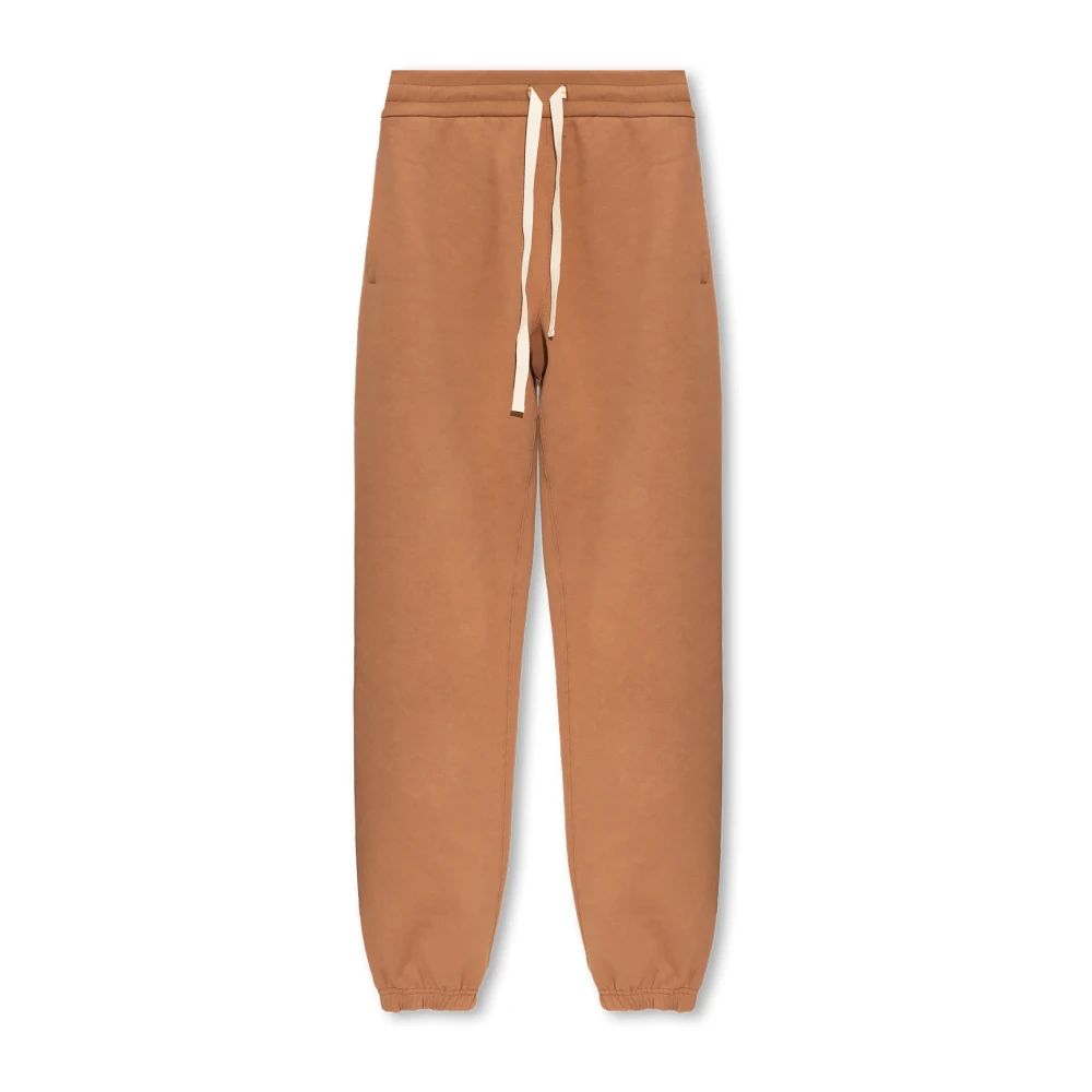 Jil Sander Women's Brown Joggers With Logo - Sweatpants - Xs - Trousers