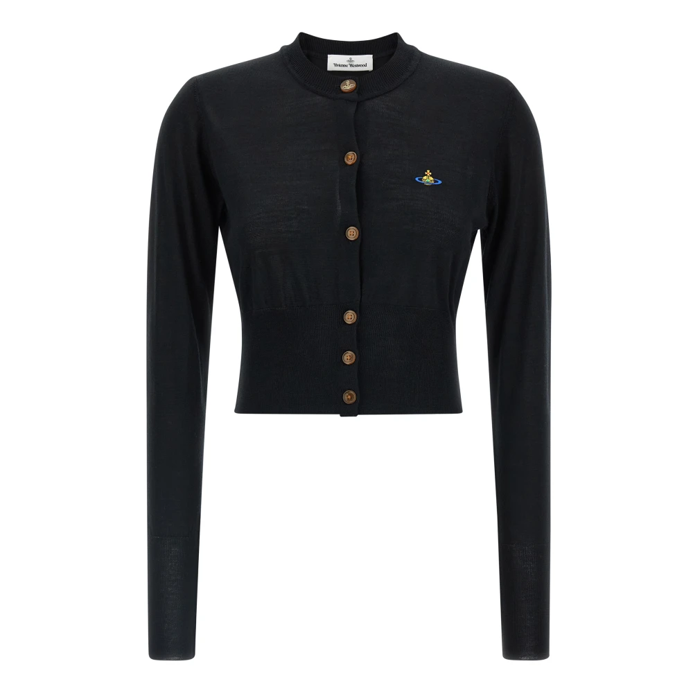 Vivienne Westwood Women's Black Bea Cropped Cardigan - Cardigans - S - Knitwear