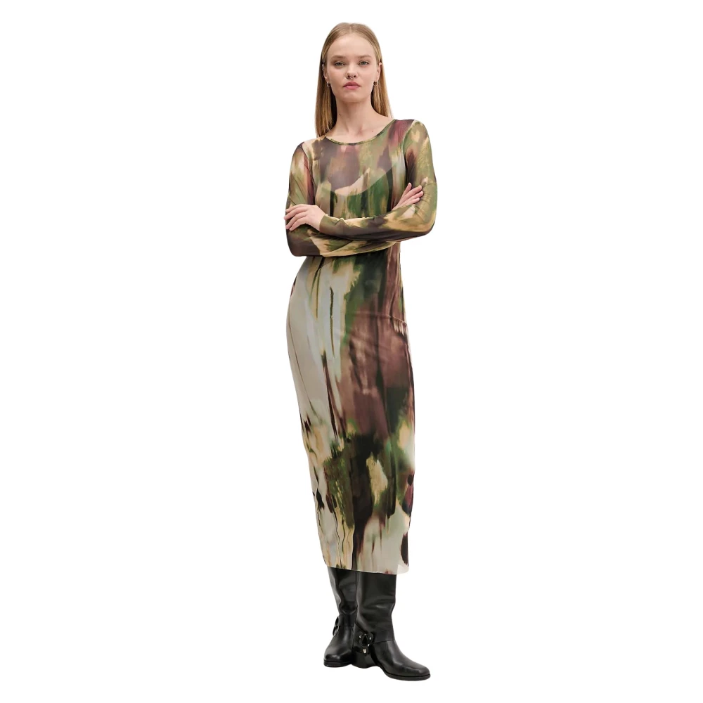 Desigual Donna Verde Abito Lungo In Tulle Grande - Immagine 2
