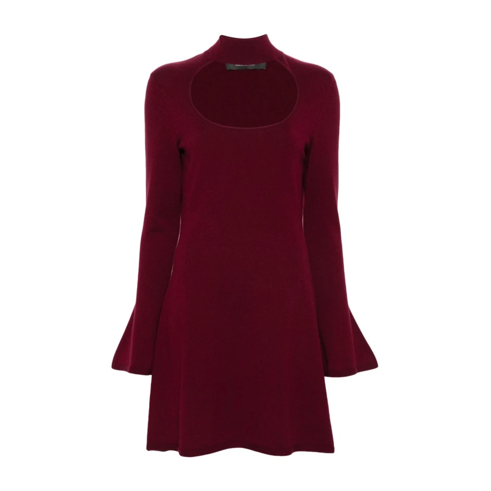 Federica Tosi Bordeaux Gebreide Cut-Out Jurk Brown Dames