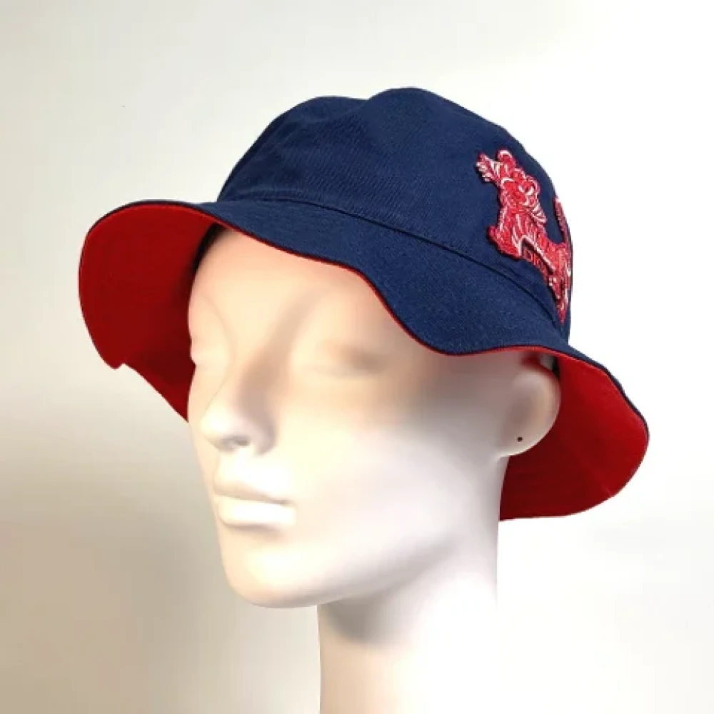 Dior Vintage Pre-owned Cotton hats Blue Dames