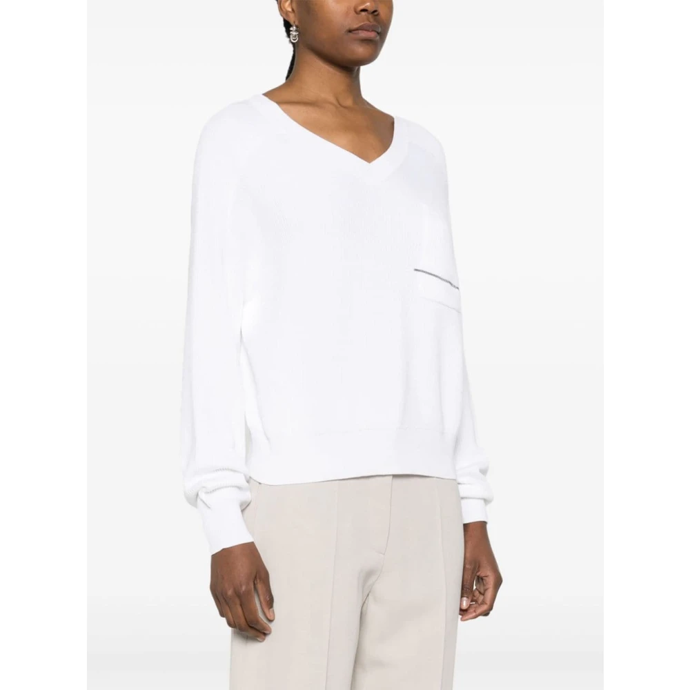 BRUNELLO CUCINELLI Witte Sweatshirts voor Vrouwen White Dames