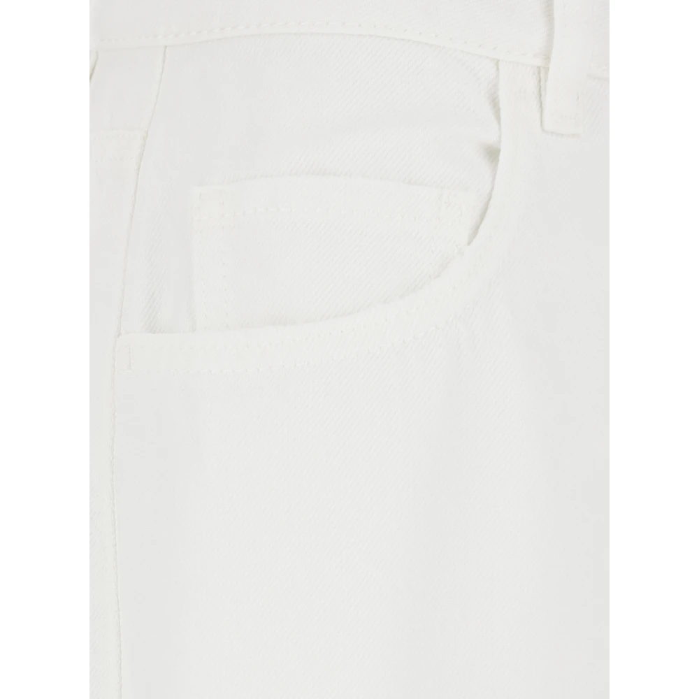Icon Denim Witte Katoenen Dames Jeans met Logo White Dames