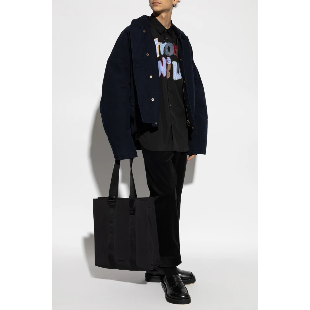 Comme des Garçons Shirt met patch Black Heren