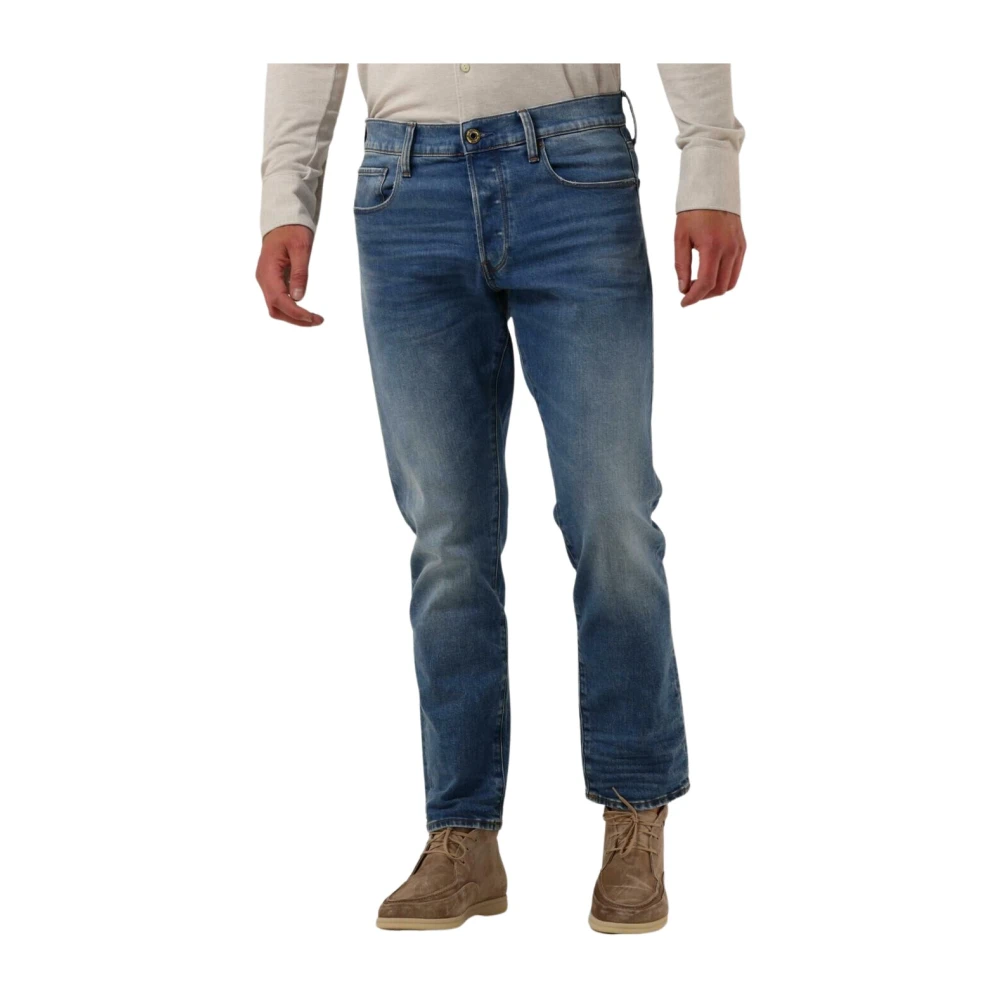 G-Star Regular Tapered Blue Jeans - Male - Straight Fit Jeans - Blue - W35 L32 - Jeans - Image 4