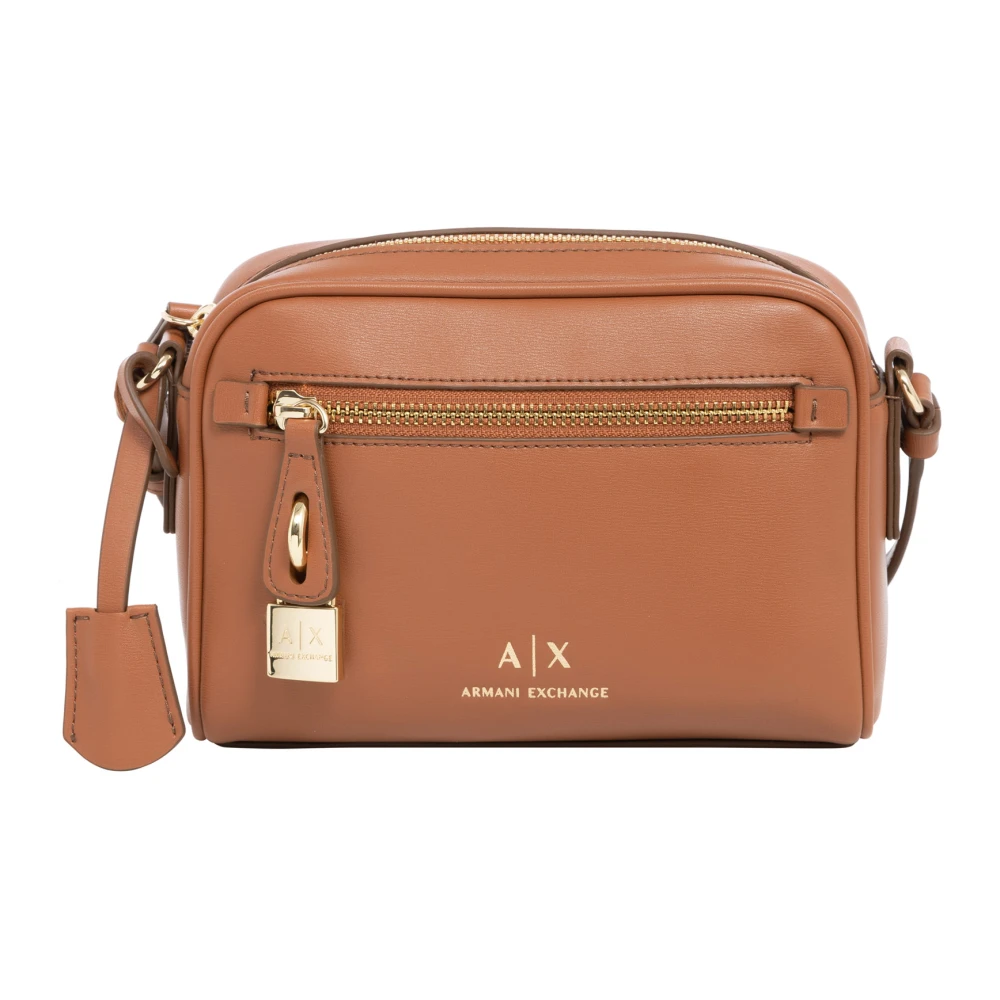 Armani Exchange Stilig Crossbody Väska med Justerbar Rem Brown, Dam