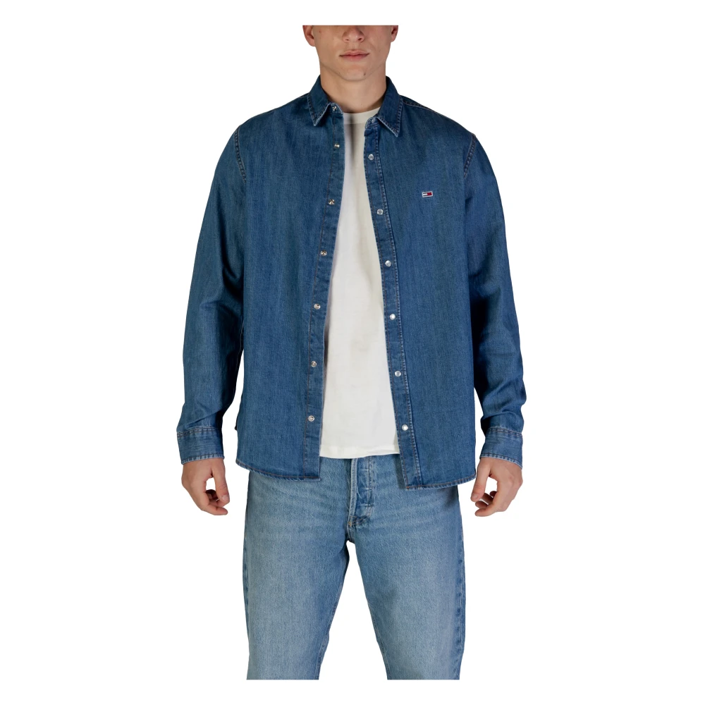 Tommy Jeans Heren Overhemd Lange Mouw Blue Heren
