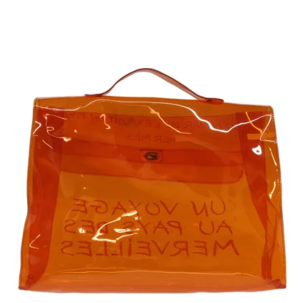 Hermès Vintage Pre-owned Canvas handbags Orange Dames