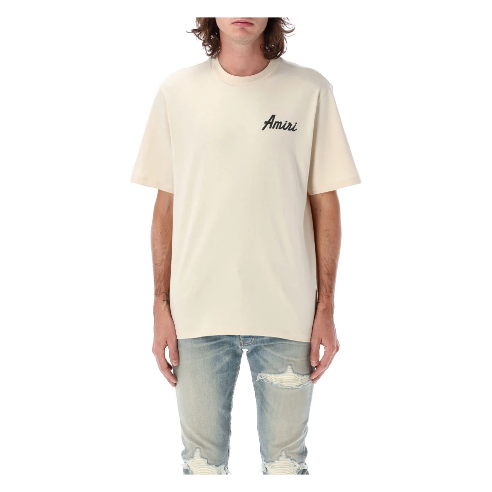 Amiri City T-shirt Alabaster Ss25 Beige Heren