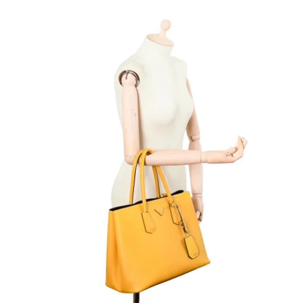 Prada Vintage Pre-owned Leather prada-bags Yellow Dames