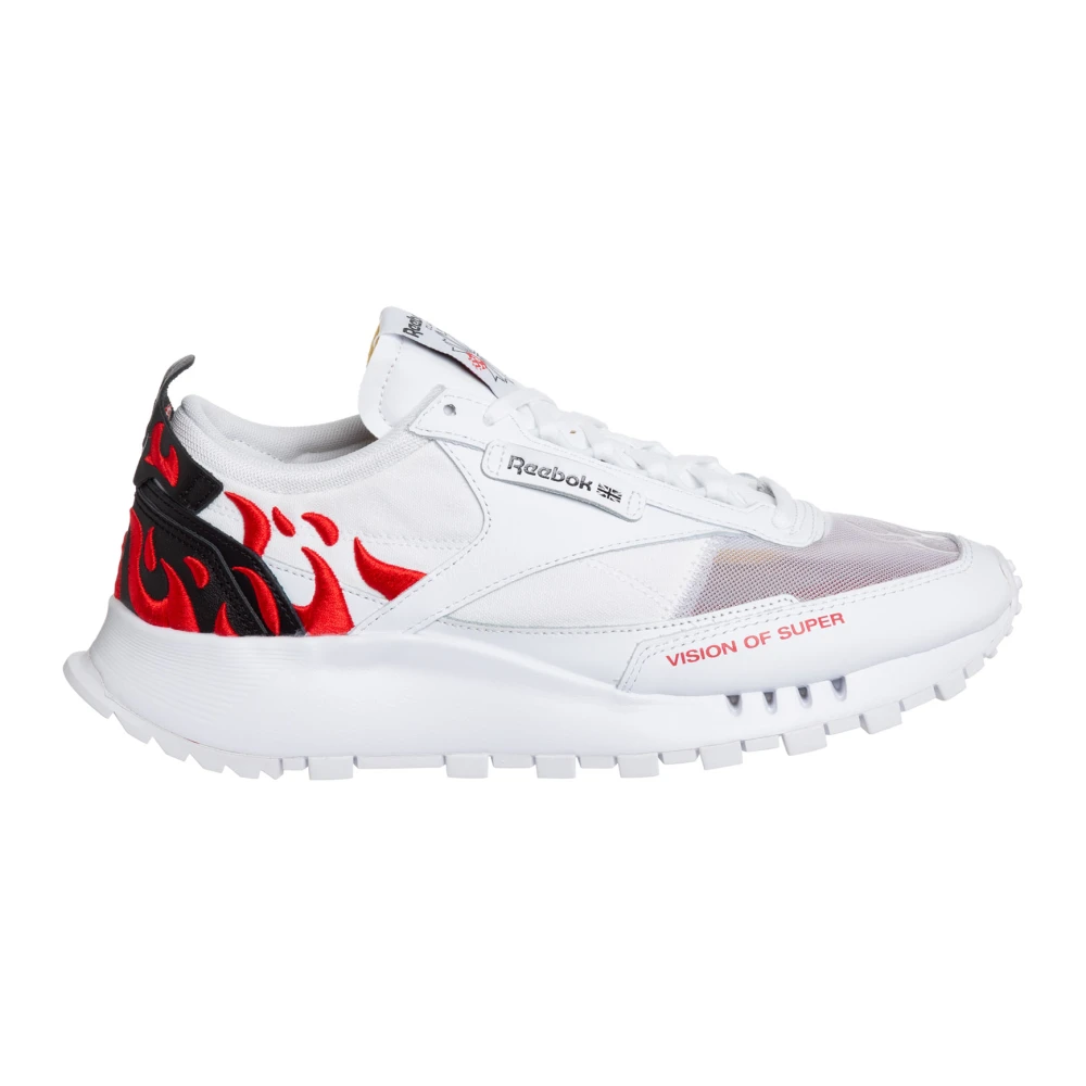 Vision OF Super Multikleur Vetersluiting Leren Sneakers Heren Schoenen Wit