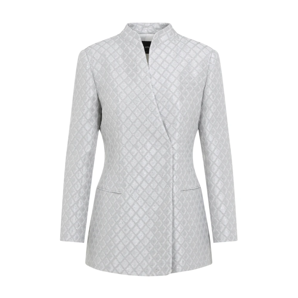 Giorgio Armani Mirage Gray Blazer Gray Dames