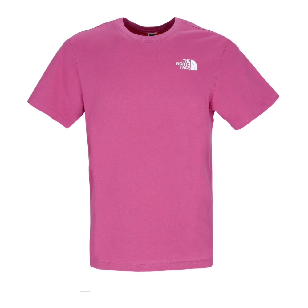 The North Face Rode Box Tee Rood paars Heren T-shirt Pink Heren