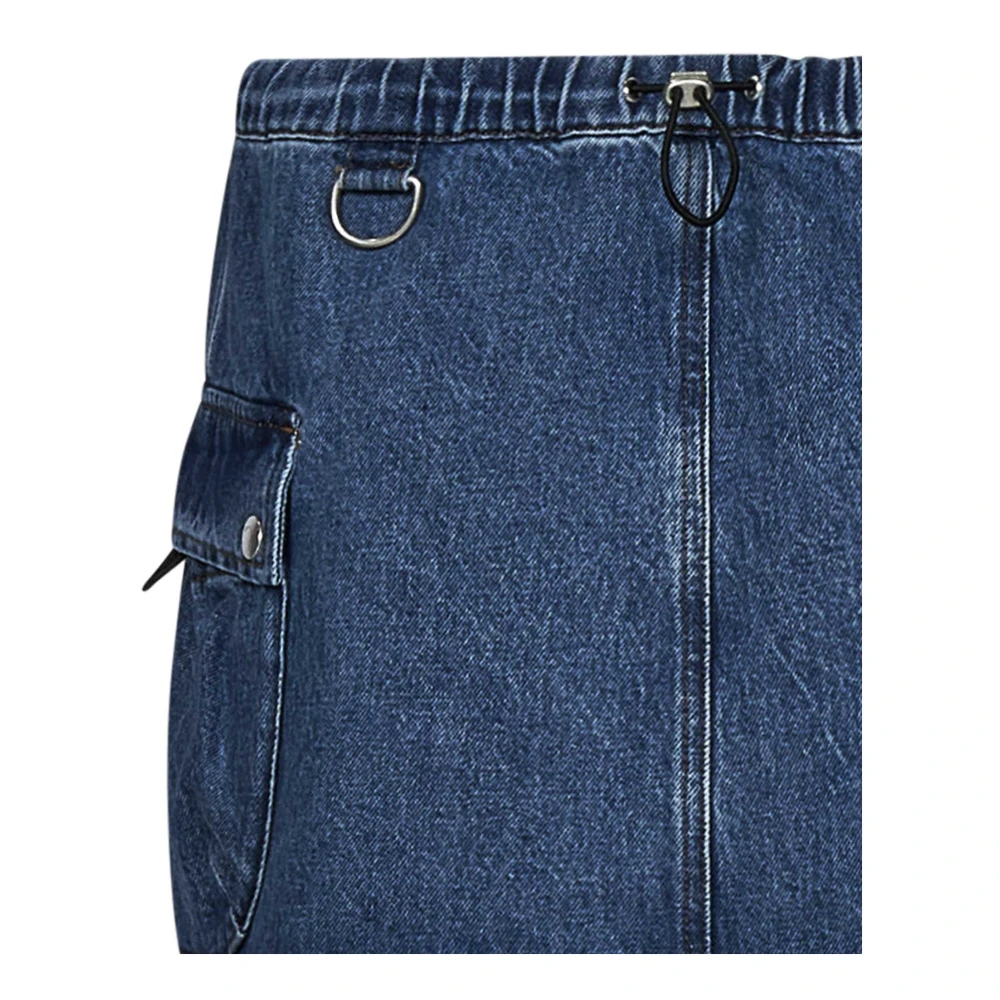 Coperni Blauwe Rok met Verstelbare Taille en Cargo Zakken Blue Dames