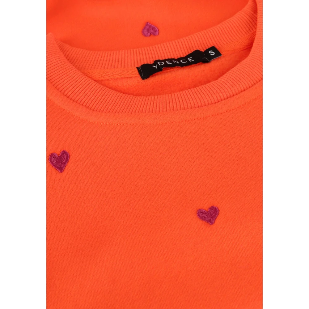 Ydence Hart Sweater voor Stijlvolle Vrouwen Orange Dames