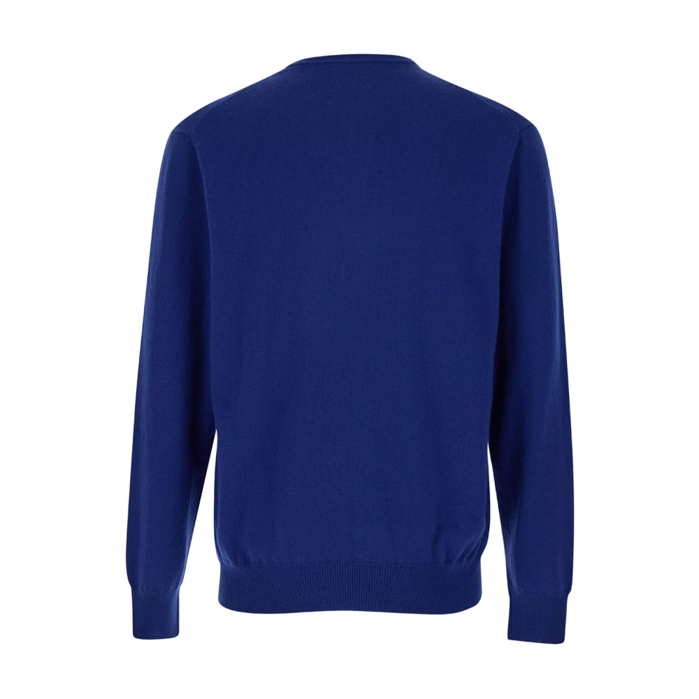 Plain Units Blauwe Cashmere Crewneck Sweater Blue Heren