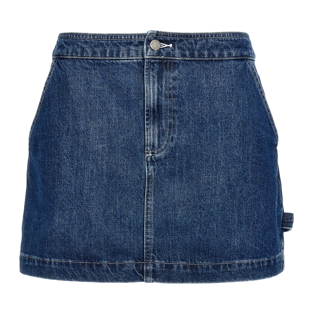 A.p.c. Women's Blue Denim Skirts, Xs, Christie Mini Skirt