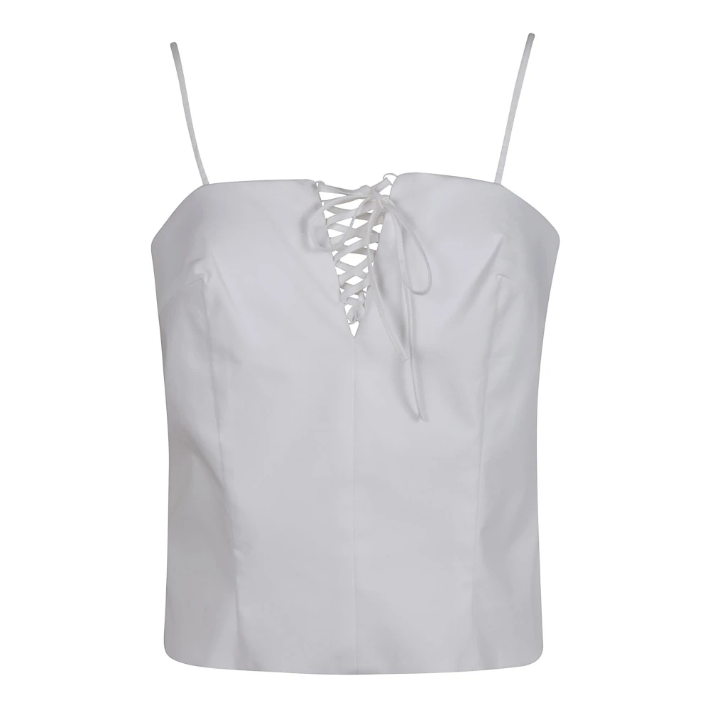 Federica Tosi Stijlvolle Lace-Up Top White Dames