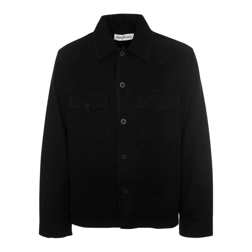 Our Legacy Klassieke Overshirt Avond Coach Jas Black Heren