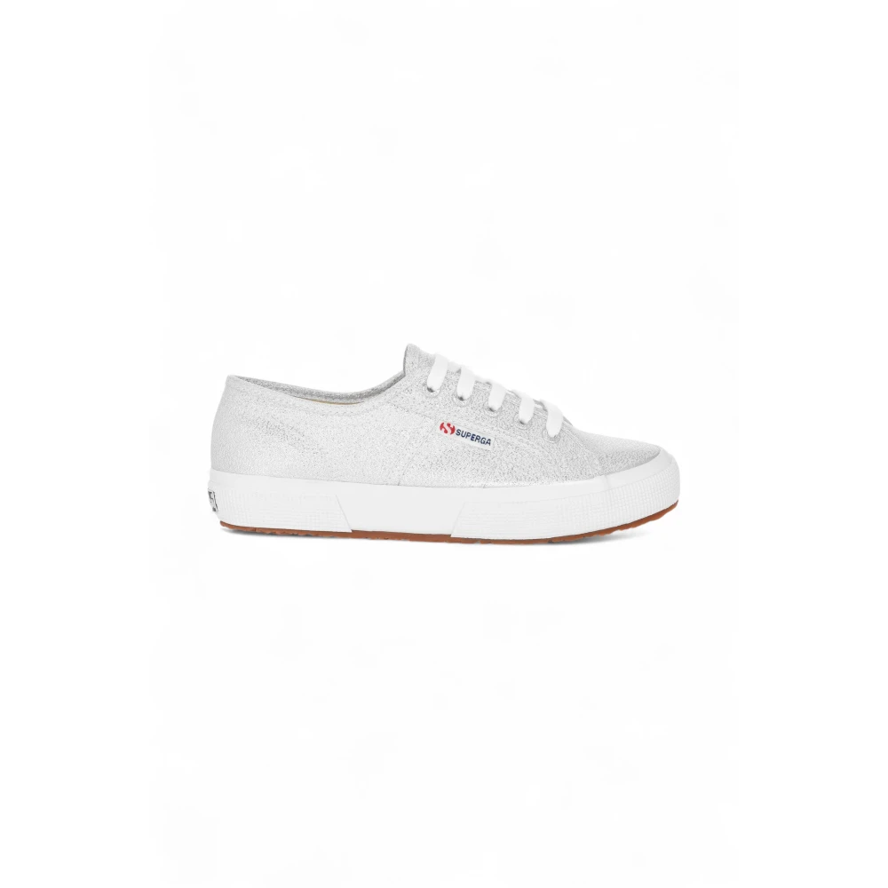 Superga Lamew Canvas Veterschoen Met Rubberen Zool Dames Schoenen Grijs