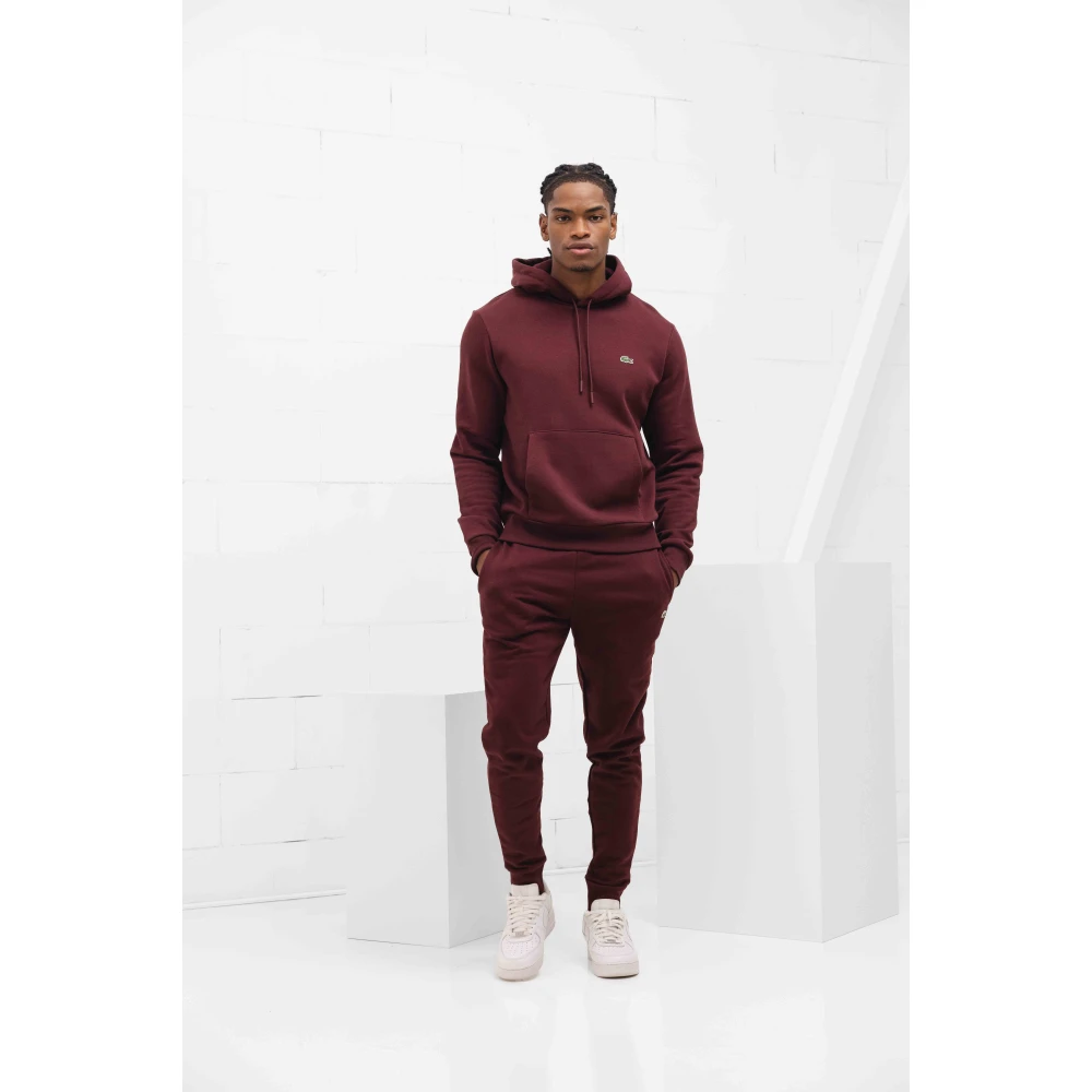 Lacoste Hooded Trainingspak Red Heren