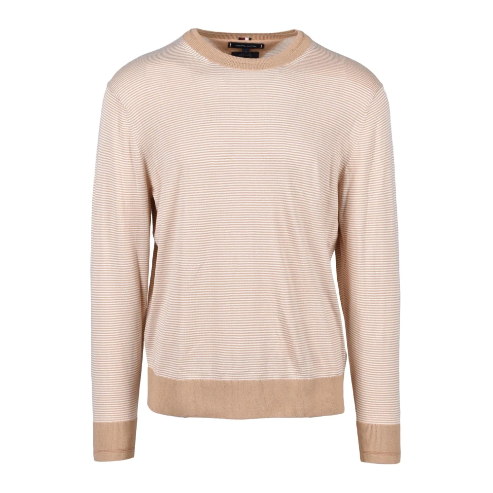 Tommy Hilfiger Casual Katoen Lyocell Mix Trui Beige Heren