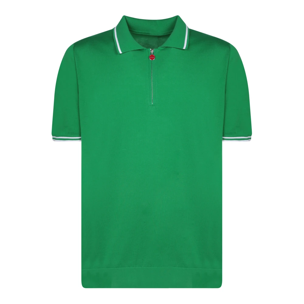 Kiton Groene T-shirts Polos voor mannen Green Heren