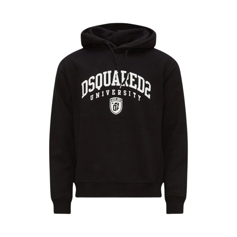 Dsquared2 Black Casual Sweatshirt For Everyday Comfort - Male - Hoodies - Xs - Sweatshirts & Hoodies