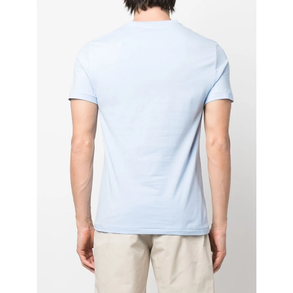 Polo Ralph Lauren Geborduurde Slim Fit Katoenen T-shirt Blue Heren