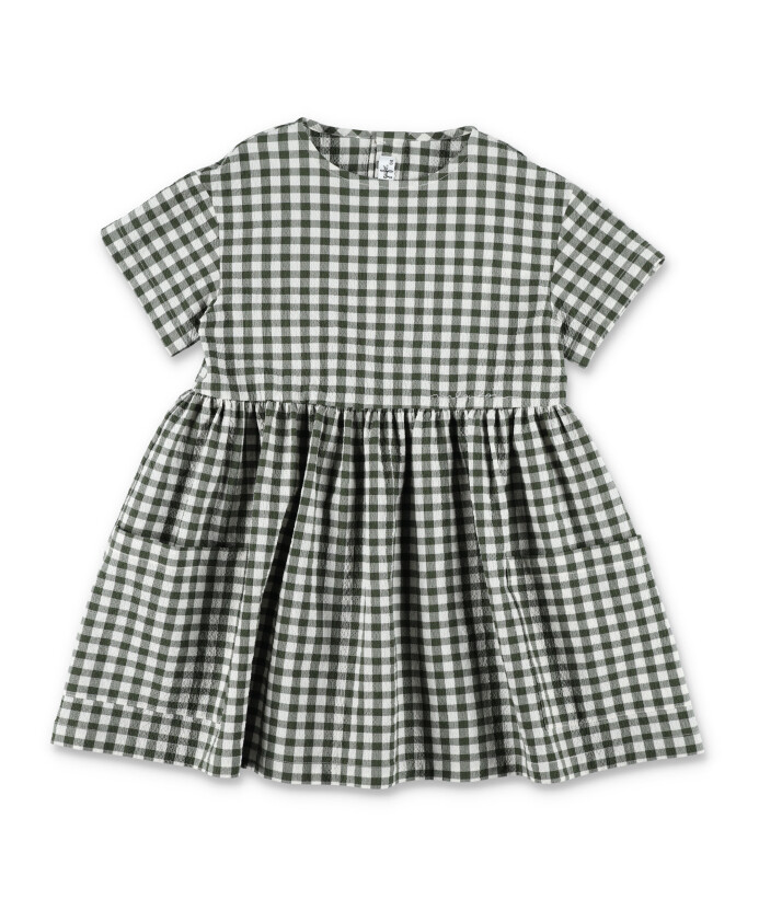 checkered-seersucker-t-shirt-dress-green