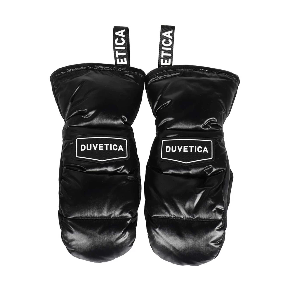 Duvetica Handschoenen met stoffen inzetstukken Black Heren