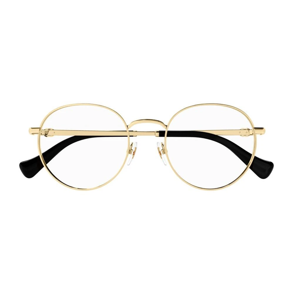 Gucci Zwarte Gouden Brillen Yellow Unisex