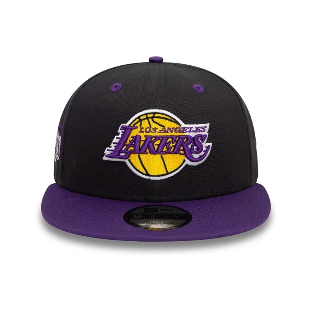 New Era Svart Lakers Lagfärg Keps Black, Herr