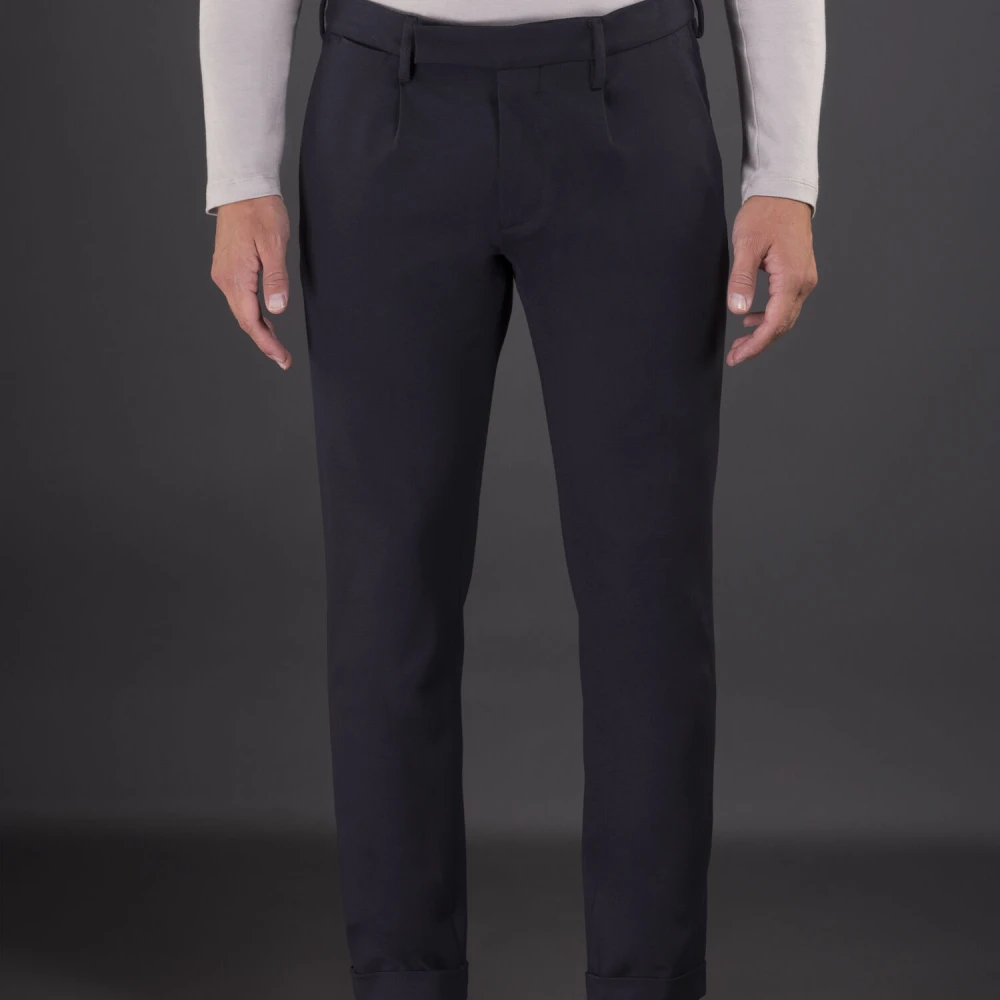 Moorer Trousers Blue Heren