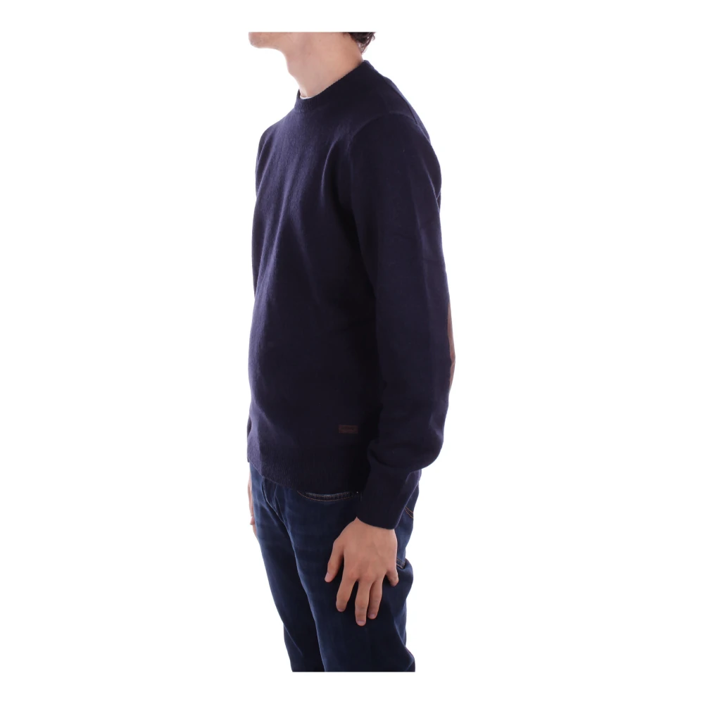 Barbour Blauwe Logo Front Sweater Blue Heren