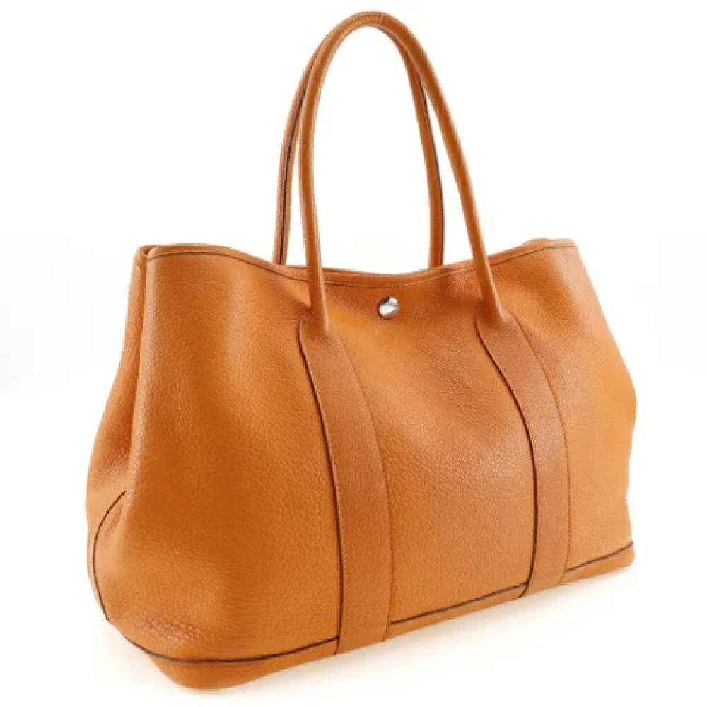Hermès Vintage Pre-owned Leather handbags Orange Dames