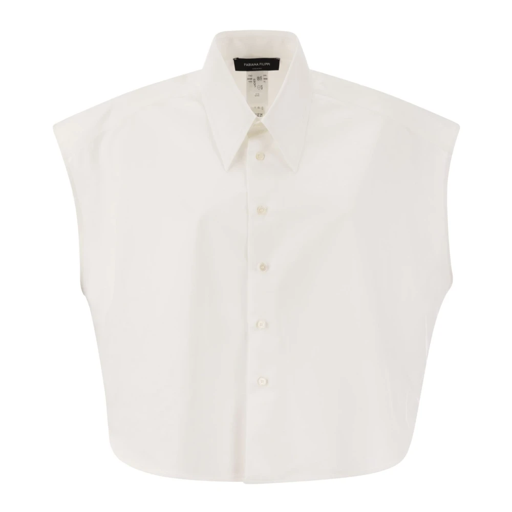 Fabiana Filippi Tijdloze Oversized Poplin Shirt White Dames