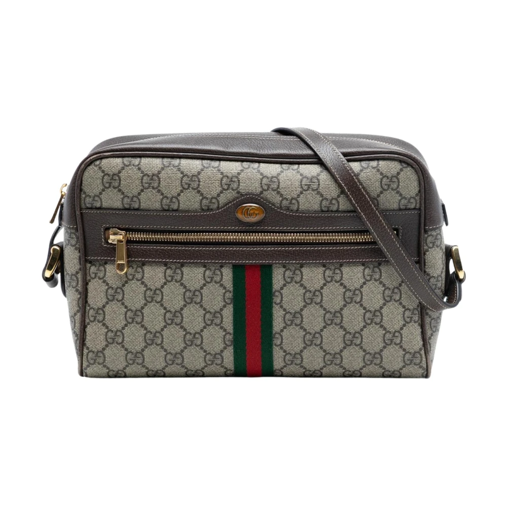 Gucci Vintage Women's Brown Vintage Cross Body Bags, One Size, Pre-Owned Crossbody Bag