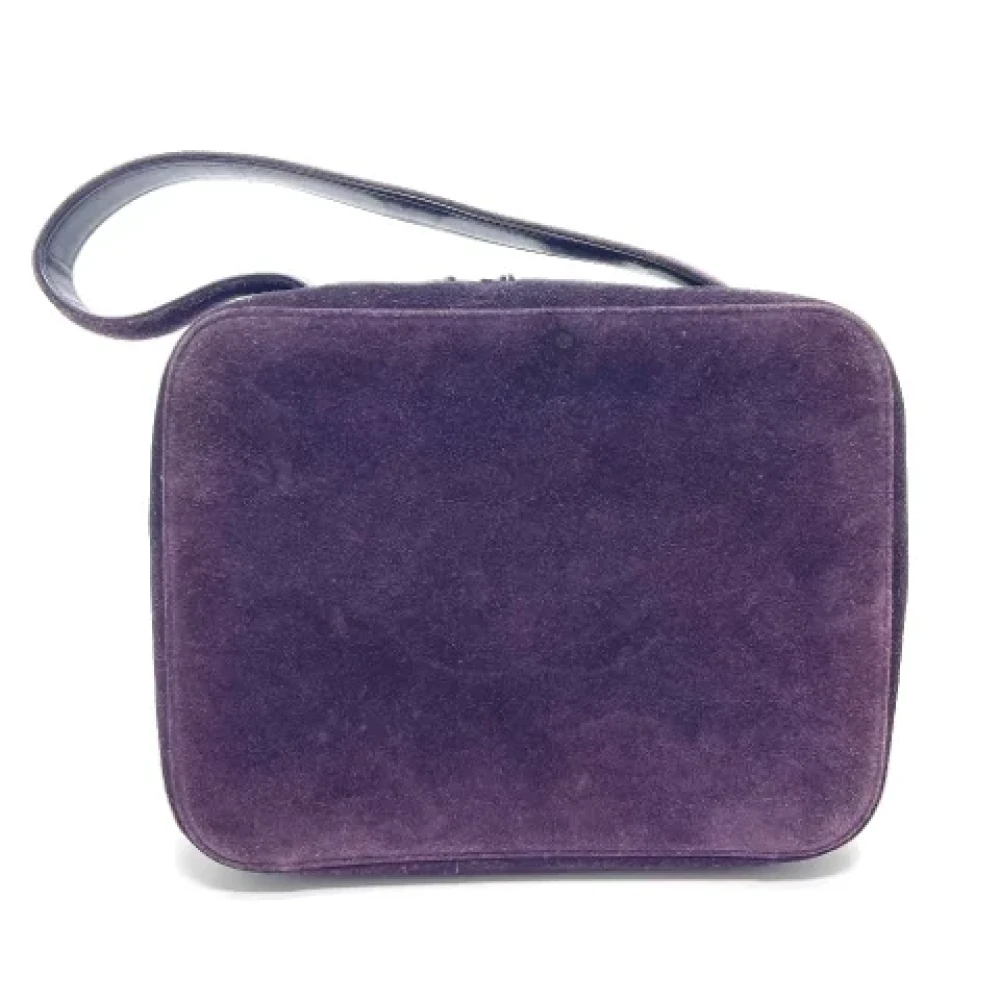 Chanel Vintage Pre-owned Leather chanel-bags Purple Dames
