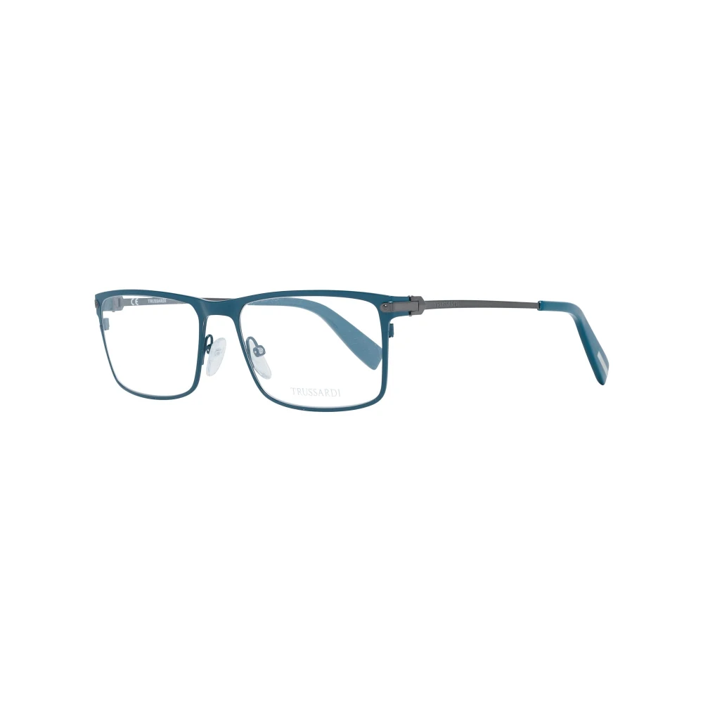 Trussardi Blauwe Metalen Optische Brillen voor Mannen Blue Heren