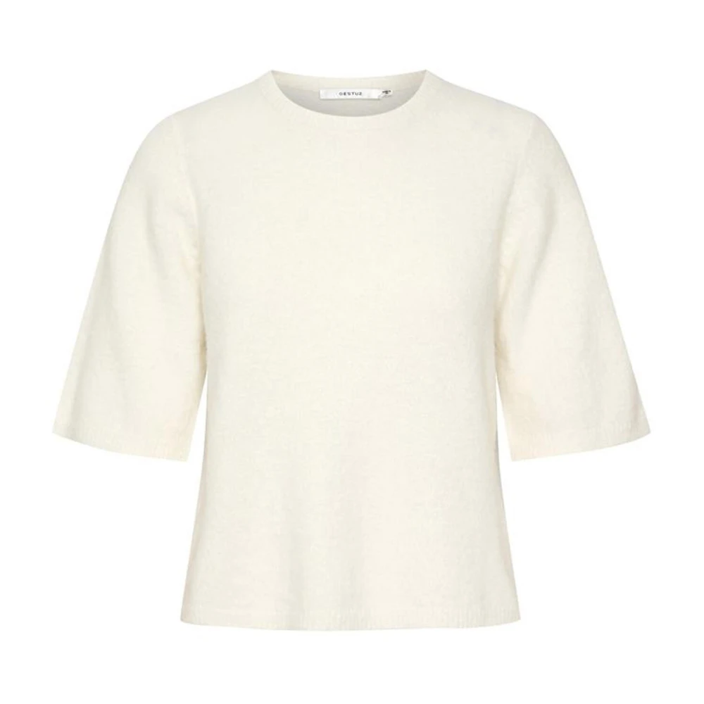 Gestuz Alphagz Tee Noos Gebreid Ivoor Beige Dames