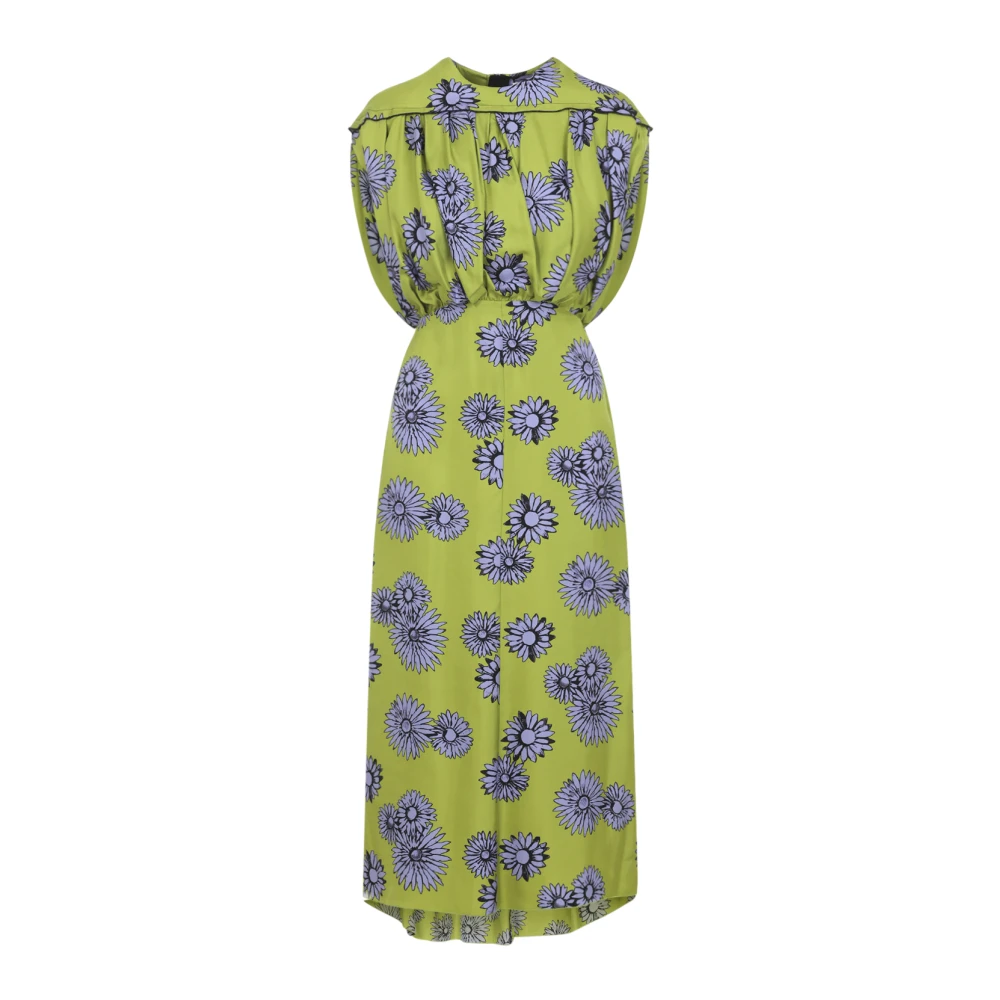 Lanvin Multicolor Printed Draped Top Dress - Female - Midi Dresses - Xs - Dresses