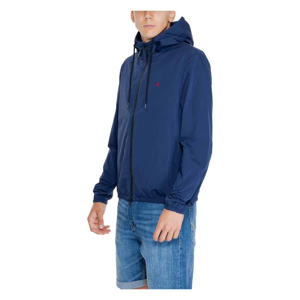 Replay Blauwe Hooded Zip-Up Jas Blue Heren