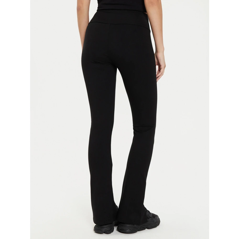 Emporio Armani EA7 Zwarte Elastische Trainingsbroek Black Dames