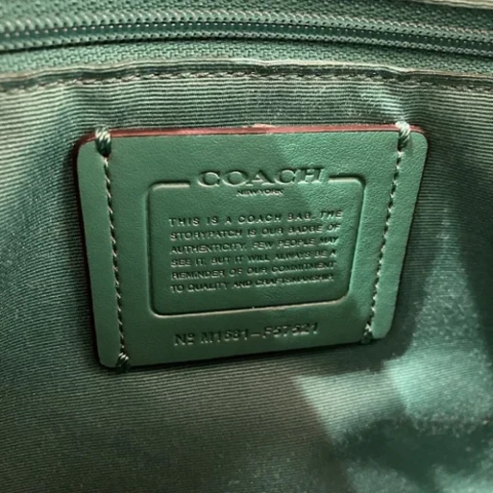 Coach Pre-owned Leather handbags Green Dames