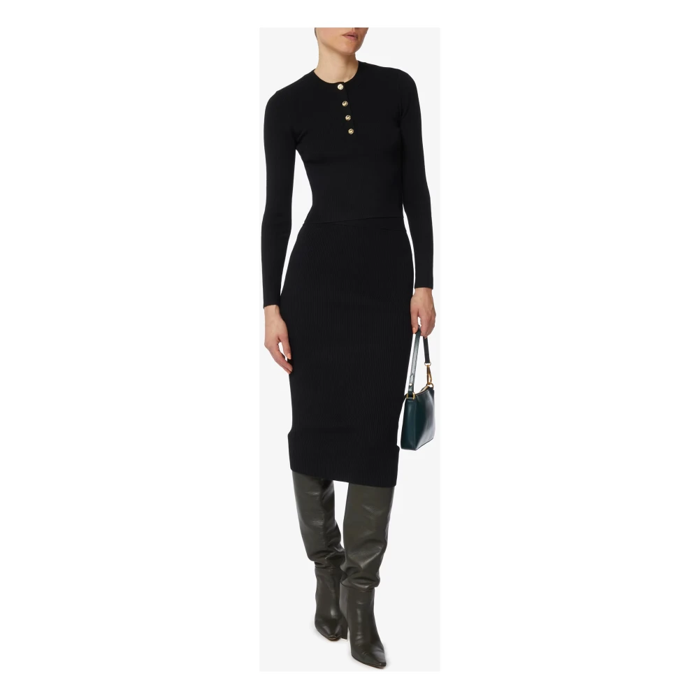 Michael Kors Geribde wollen trui Black Dames